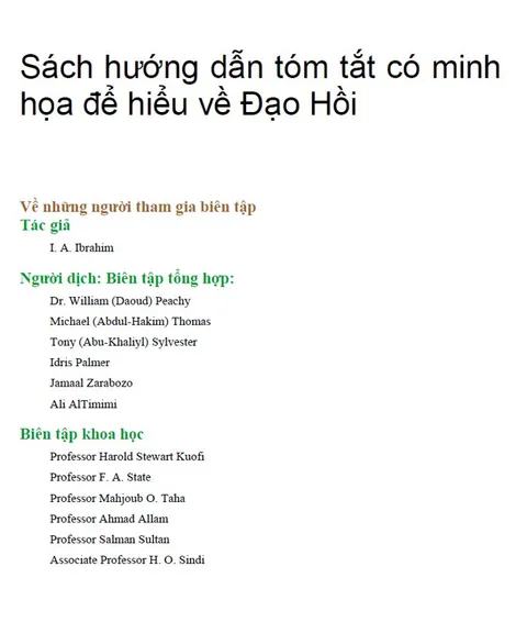 Sách hướng dẫn tóm tắt có minh họa để hiểu về Đạo Hồi