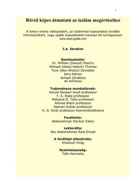 Rövid képes útmutató az iszlám megértéséhez